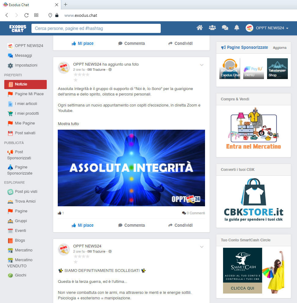 Exodus Chat Community - Notizie e Post